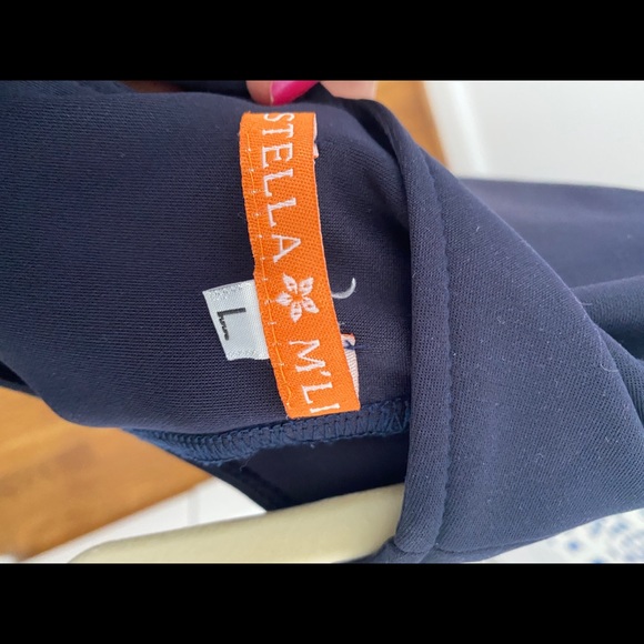 Beautiful Stella M’Lia navy stretch dress Size L - Picture 4 of 4